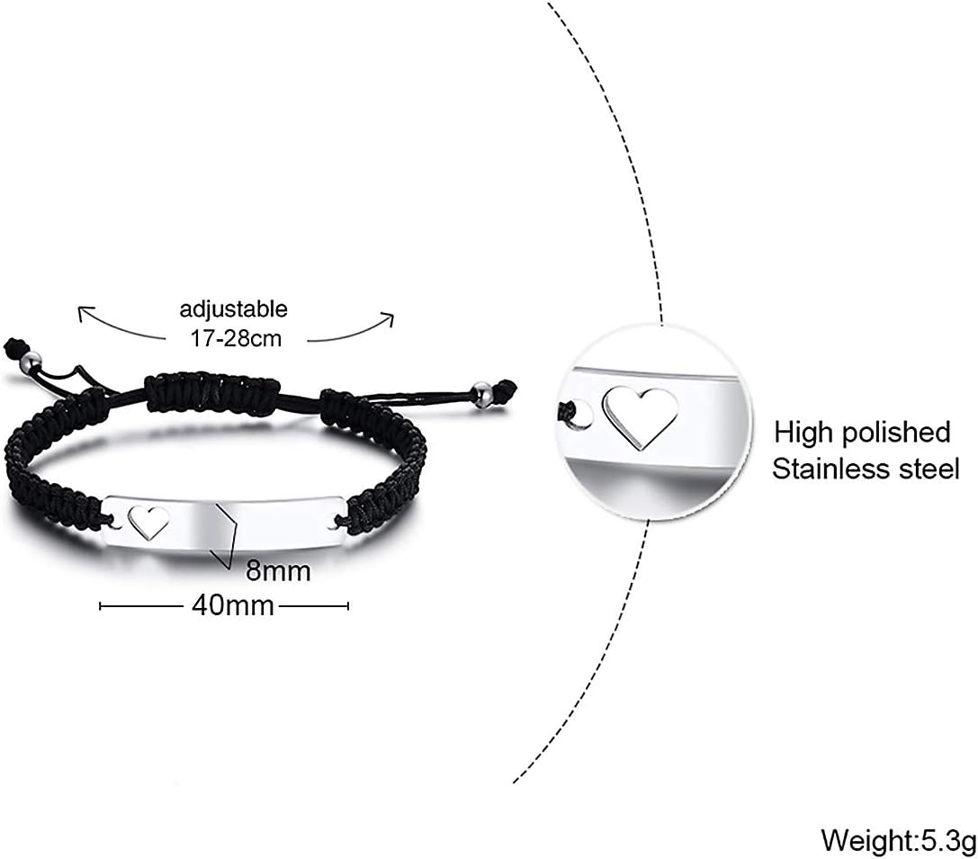 Matching Couples Bracelets for Women Men Long Distance Bracelets for Couples His Hers Bracelets Relationship Bracelets Anniversary Christmas Birthday Gifts