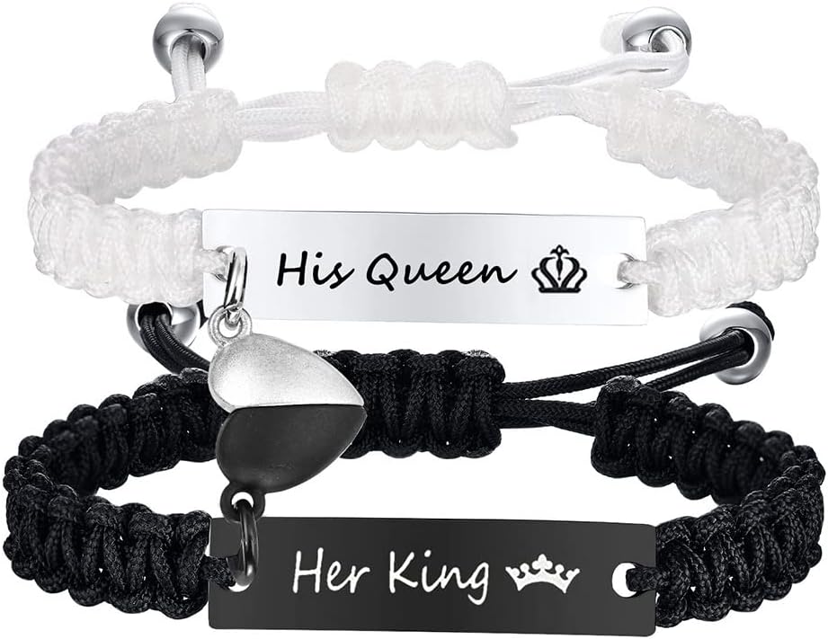 Matching Couples Bracelets for Women Men Long Distance Bracelets for Couples His Hers Bracelets Relationship Bracelets Anniversary Christmas Birthday Gifts