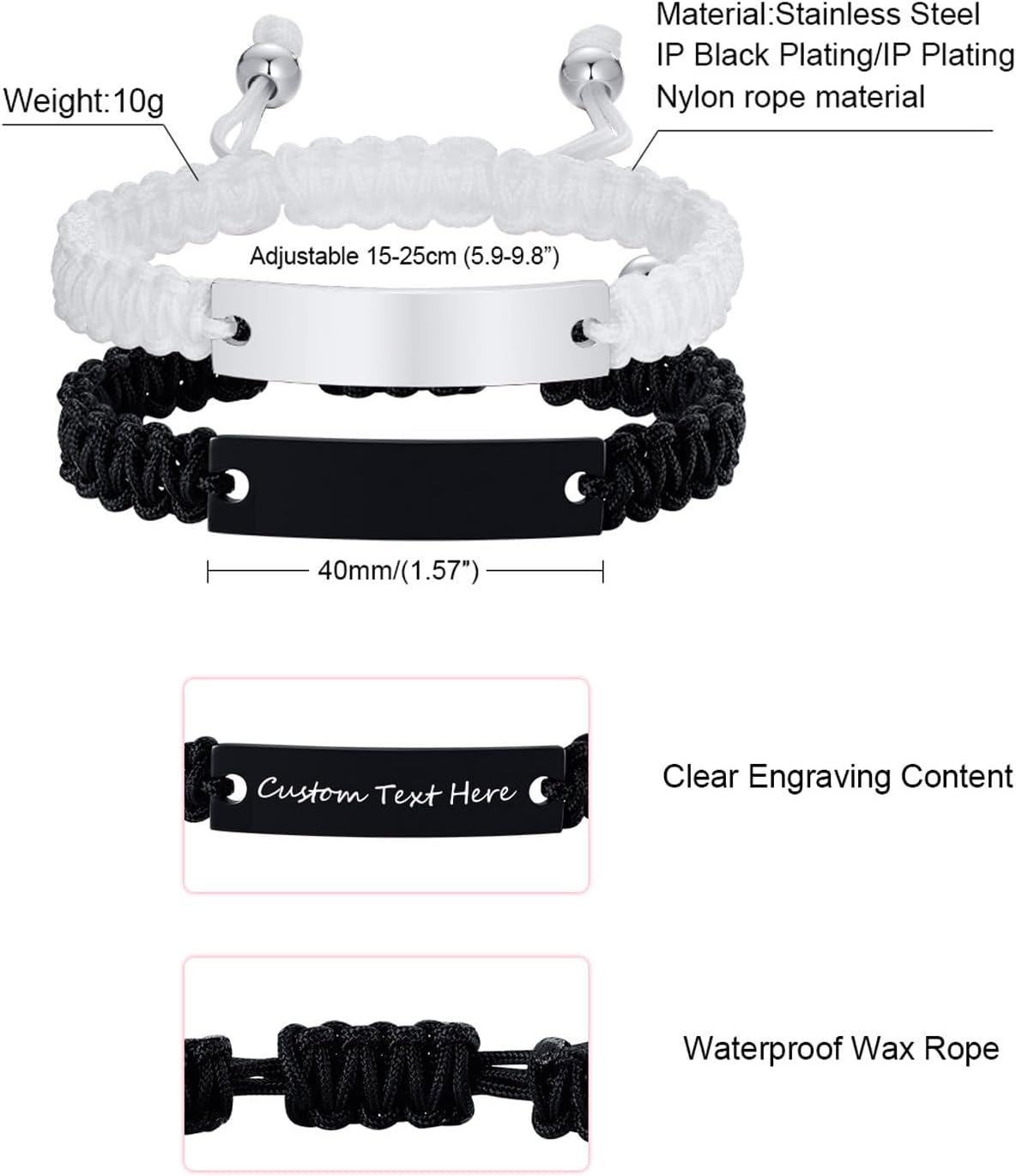 Matching Couples Bracelets for Women Men Long Distance Bracelets for Couples His Hers Bracelets Relationship Bracelets Anniversary Christmas Birthday Gifts