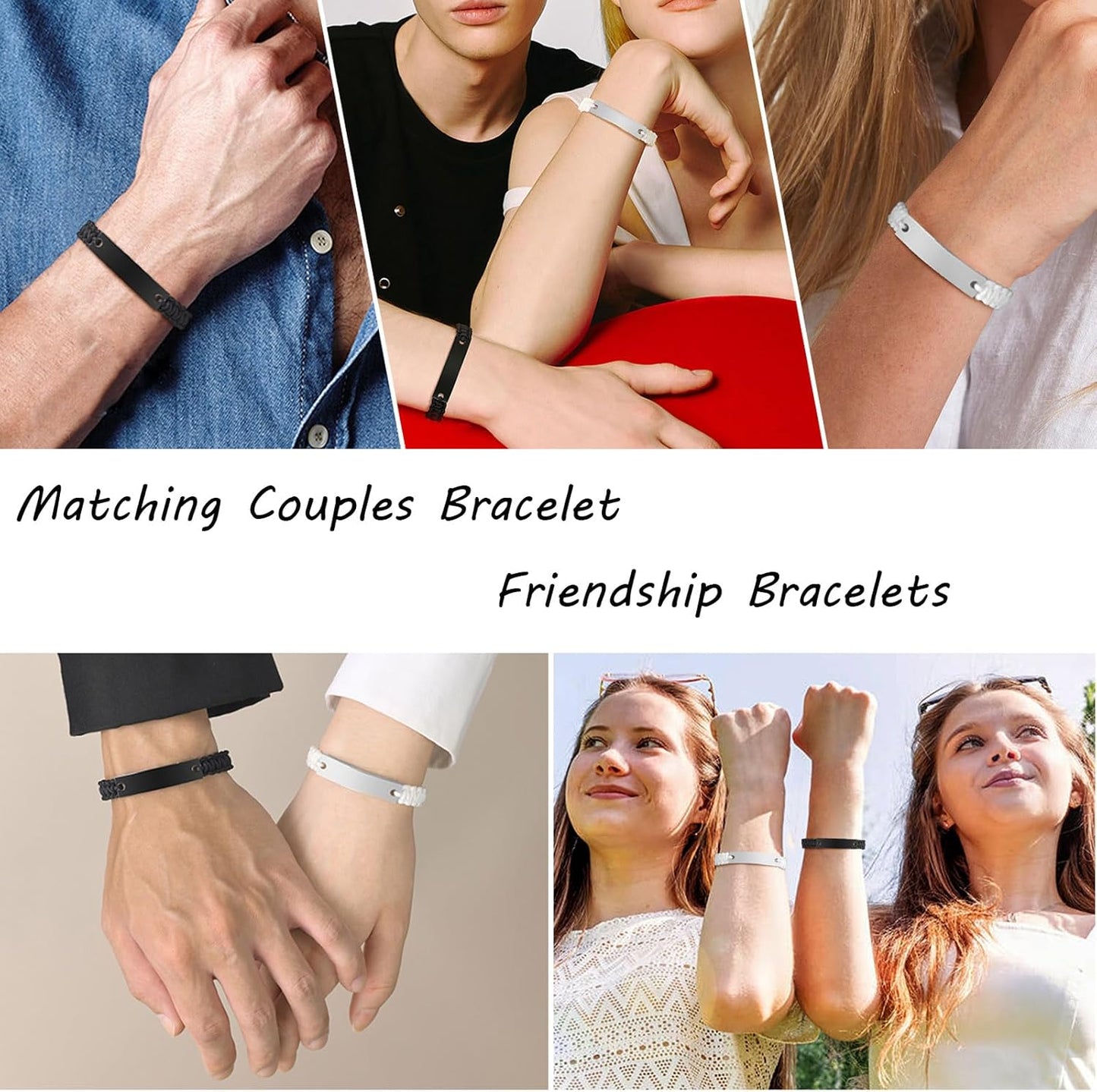 Matching Couples Bracelets for Women Men Long Distance Bracelets for Couples His Hers Bracelets Relationship Bracelets Anniversary Christmas Birthday Gifts