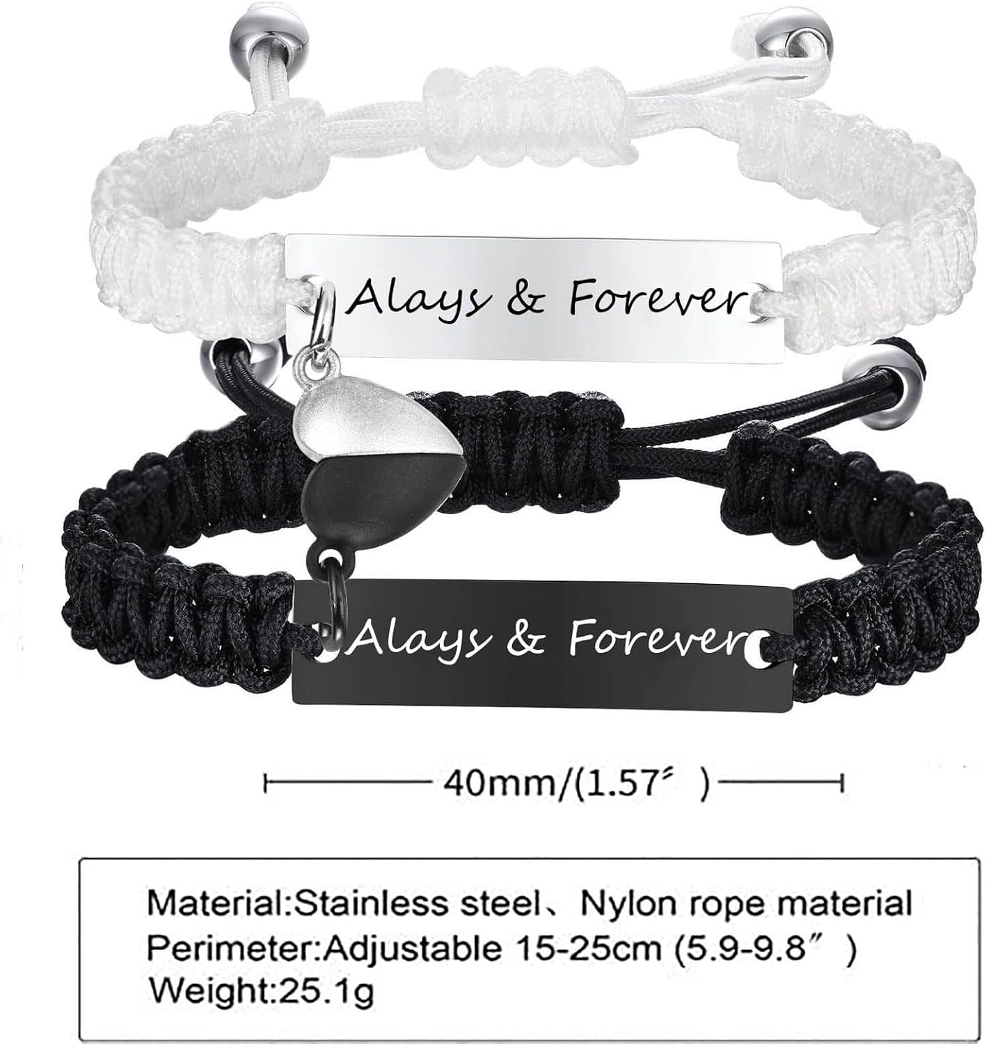 Matching Couples Bracelets for Women Men Long Distance Bracelets for Couples His Hers Bracelets Relationship Bracelets Anniversary Christmas Birthday Gifts