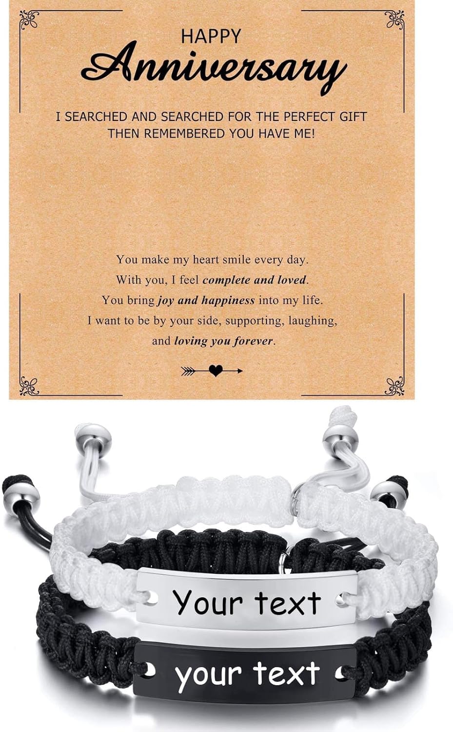 Matching Couples Bracelets for Women Men Long Distance Bracelets for Couples His Hers Bracelets Relationship Bracelets Anniversary Christmas Birthday Gifts