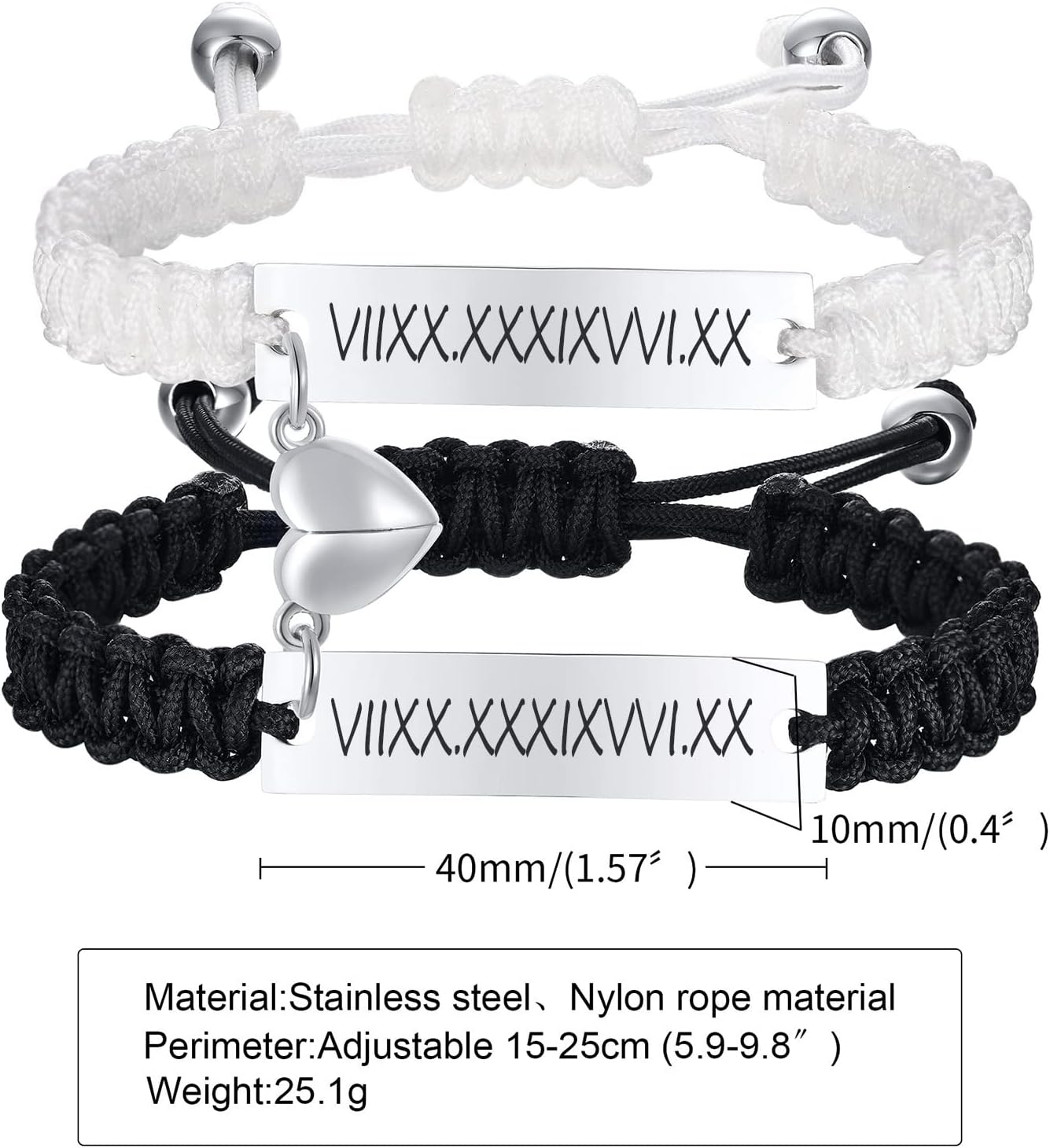 Matching Couples Bracelets for Women Men Long Distance Bracelets for Couples His Hers Bracelets Relationship Bracelets Anniversary Christmas Birthday Gifts